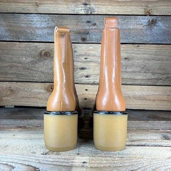 Marc Fisher Fredy Women's Leather Booties - Cognac - 7.5 - New without box - Picture 4 of 8